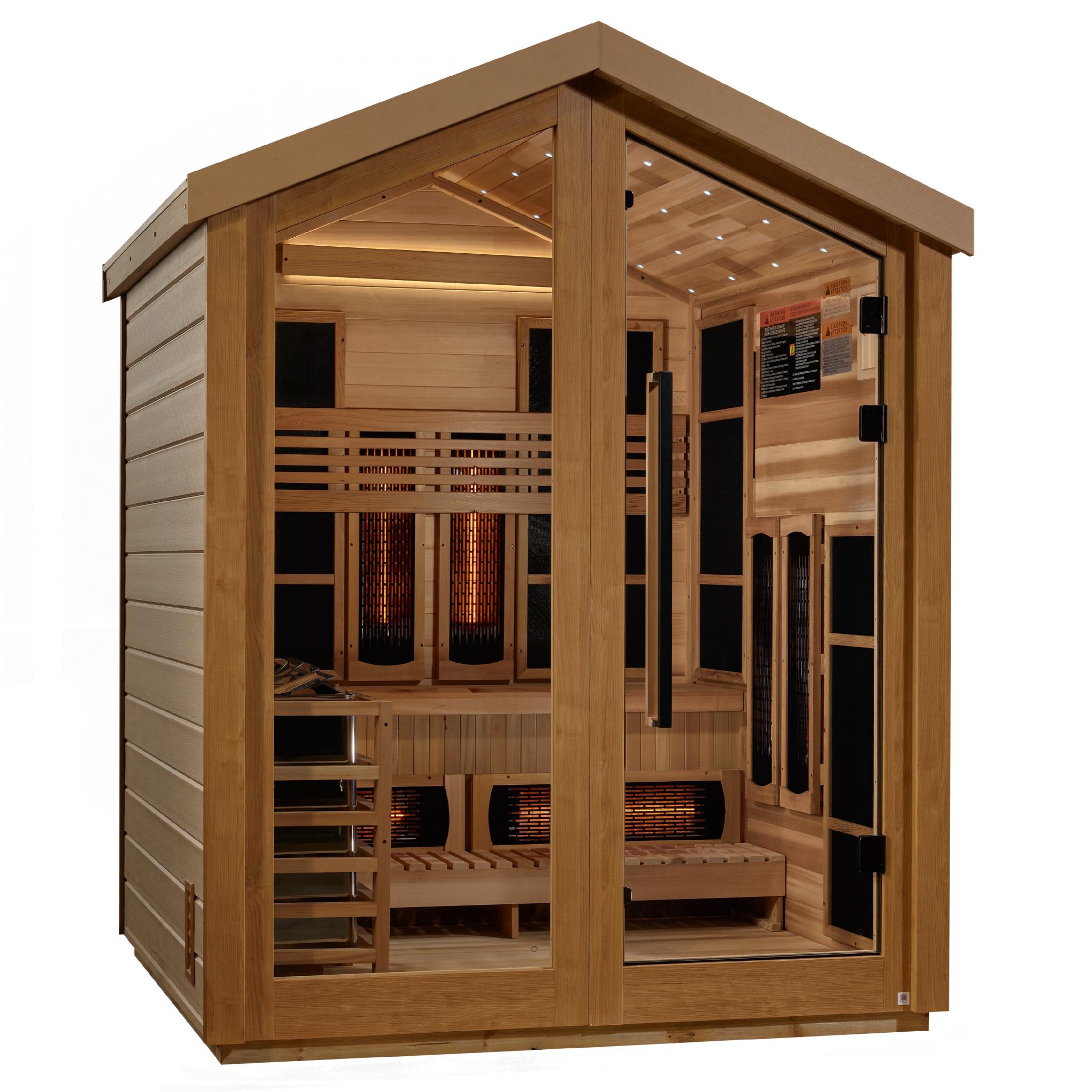 Golden Designs Loviisa 3 Person Hybrid (PureTech Full Spectrum IR or Traditional Stove) Sauna
