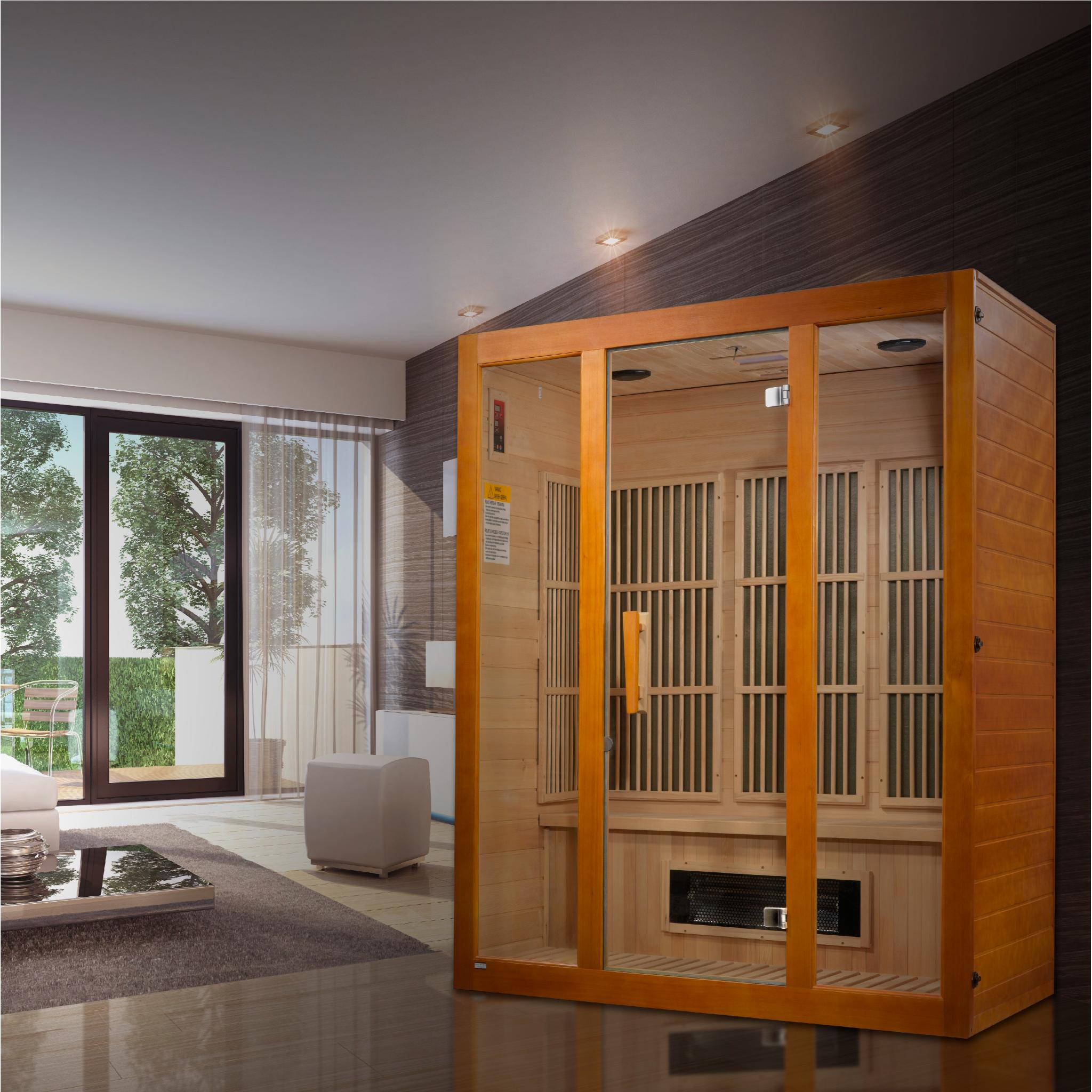 Maxxus Alpine Dual Tech 3-Person Low EMF FAR Infrared Sauna