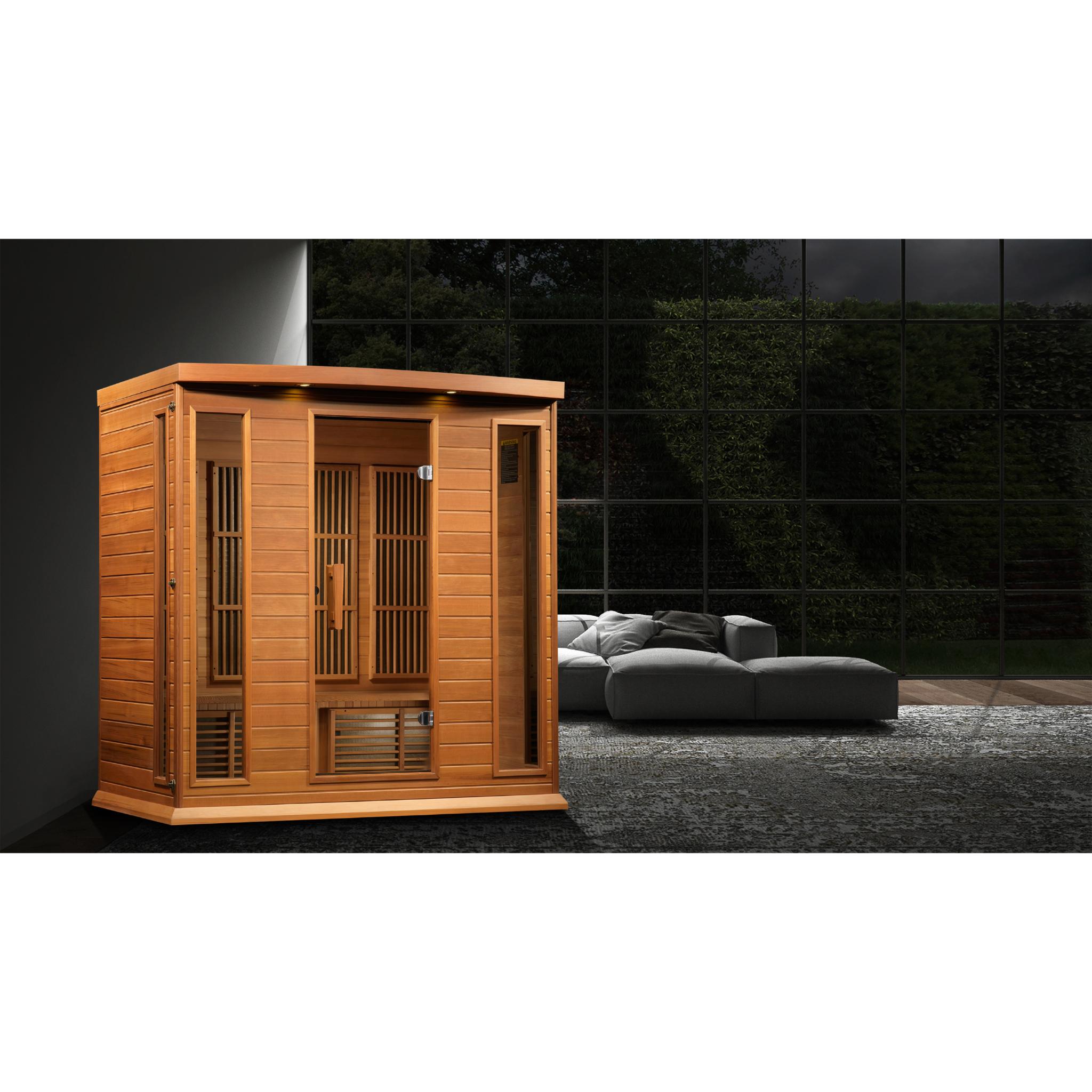 Maxxus 4-Person Low EMF FAR Infrared Sauna (Canadian Red Cedar)