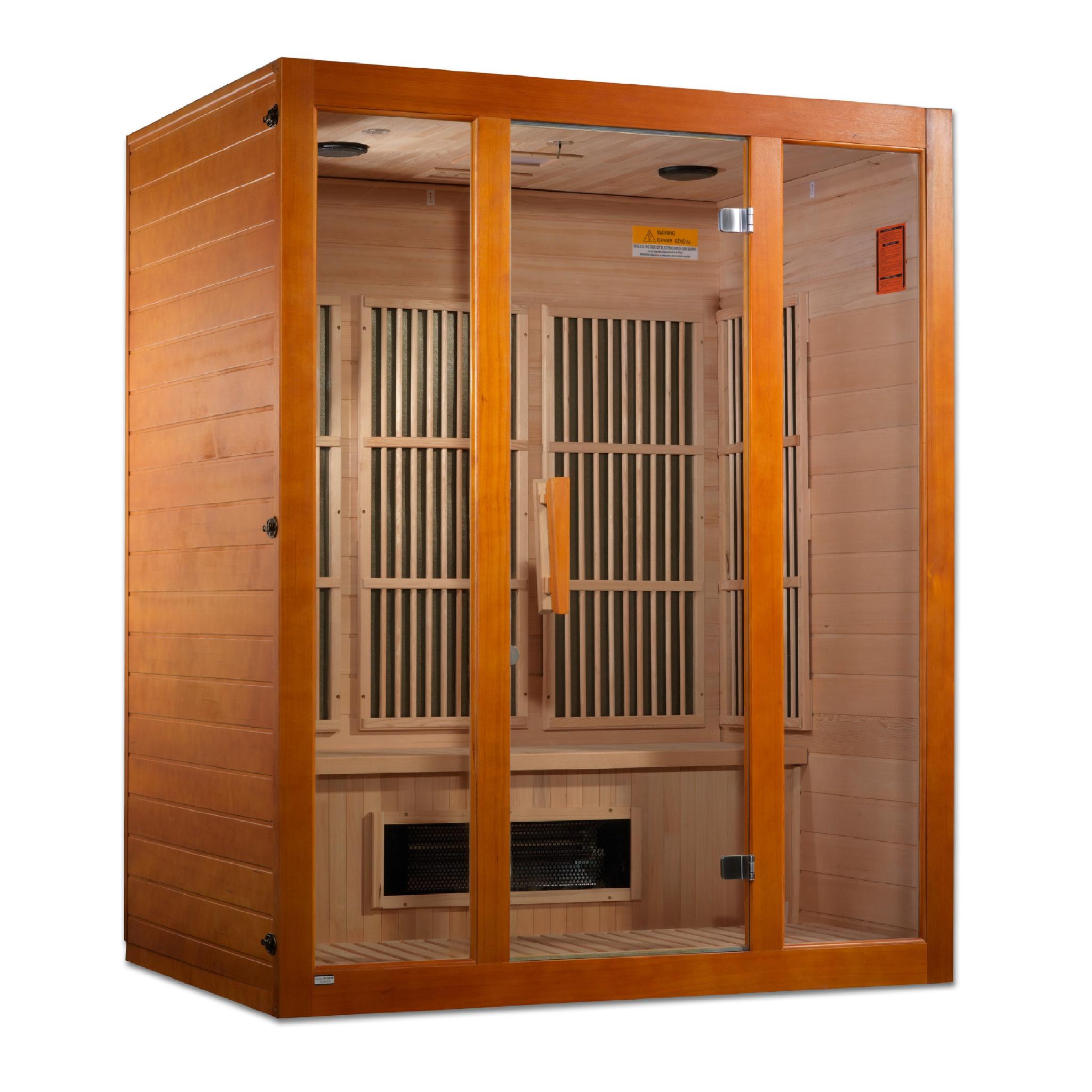 Maxxus Alpine Dual Tech 3-Person Low EMF FAR Infrared Sauna