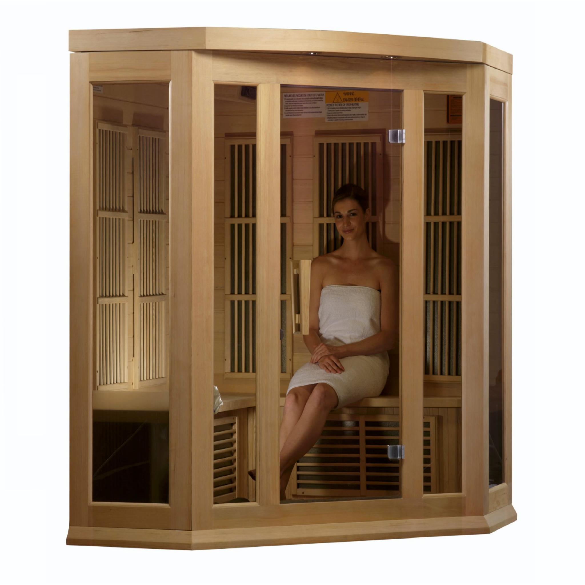 Maxxus 3-Person Corner Low EMF FAR Infrared Sauna