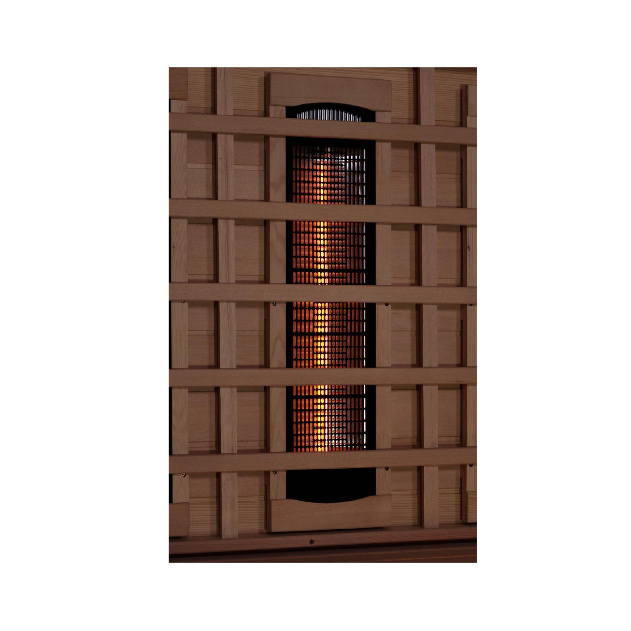 Golden Designs 6-Person Full Spectrum PureTech Near Zero EMF FAR Infrared Sauna with Himalayan Salt Bar
