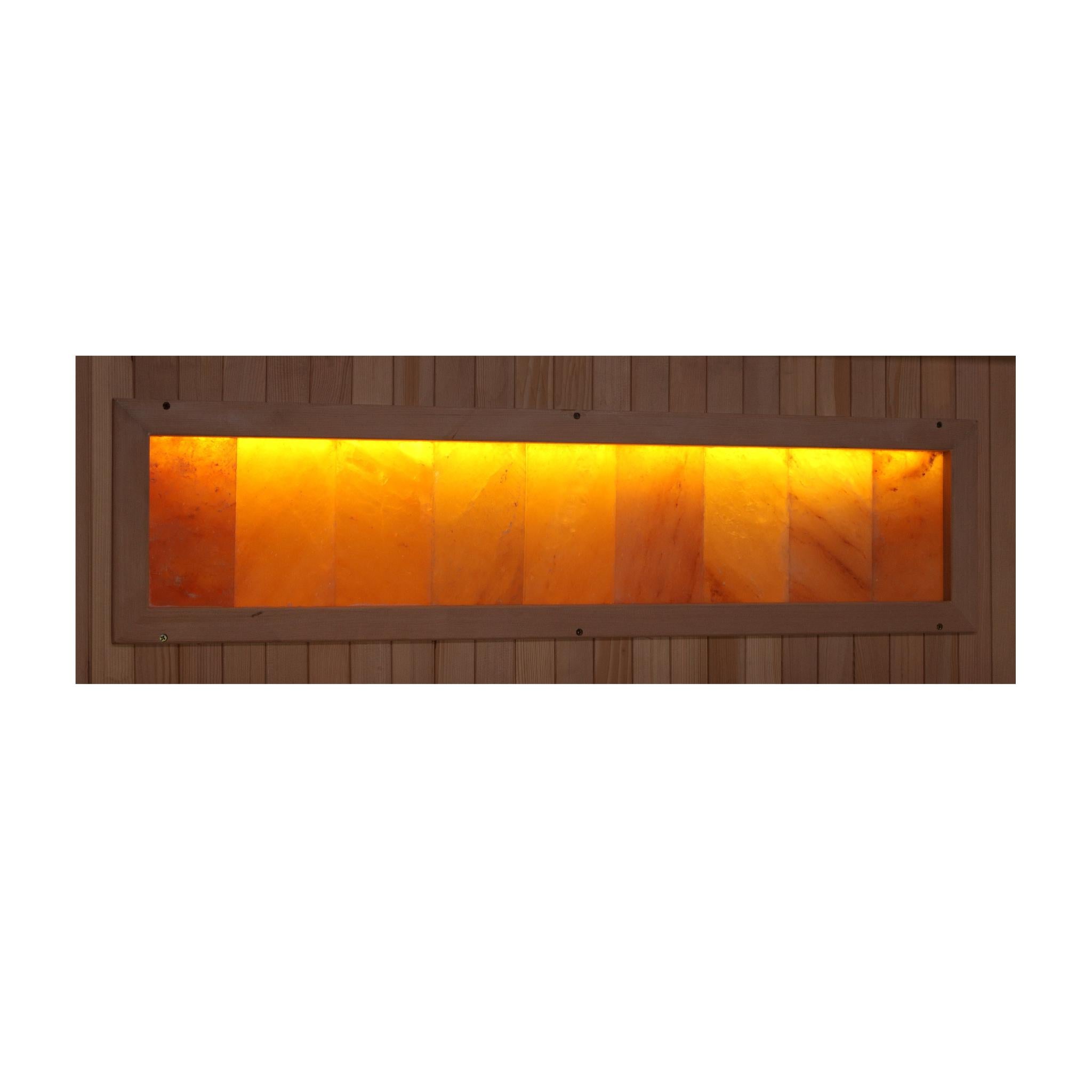 Golden Designs 6-Person Full Spectrum PureTech Near Zero EMF FAR Infrared Sauna with Himalayan Salt Bar